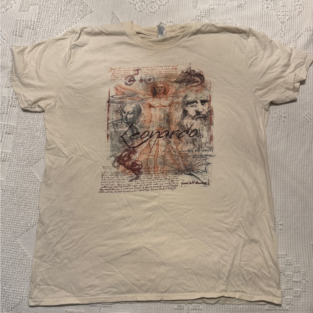Leonardo Graphic Cream T-Shirt